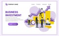Modern Flat design concept of Business Investement with characters in investment innovation. Can use for business analysis, web Royalty Free Stock Photo