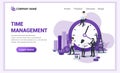 Modern Flat design concept of Business management with Characters planning a schedule. Time management, Save time. Can use for Royalty Free Stock Photo