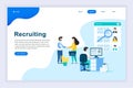 Modern flat design concept of Business Recruiting for website and mobile website development. Landing page template. Royalty Free Stock Photo