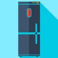 Modern flat design concept icon refrigerator.