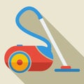 Modern flat design concept icon vacuum cleaner.