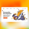 Modern flat design concept of Personality development Landing page template