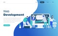 Modern flat design concept of Web Development for website and mobile website development. Landing page template. Royalty Free Stock Photo