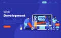 Modern flat design concept of Web Development for website and mobile website development. Royalty Free Stock Photo