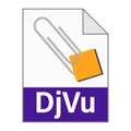 Modern flat design of DBV file icon for web