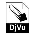 Modern flat design of DBV file icon for web