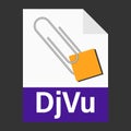 Modern flat design of DBV file icon for web