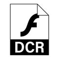 Modern flat design of DCR file icon for web Royalty Free Stock Photo