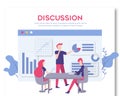 Modern flat design, Discussion vector illustration