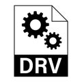 Modern flat design of DRV file icon for web Royalty Free Stock Photo
