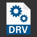 Modern flat design of DRV file icon for web Royalty Free Stock Photo