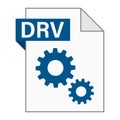 Modern flat design of DRV file icon for web Royalty Free Stock Photo