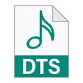 Modern flat design of DTS file icon for web Royalty Free Stock Photo