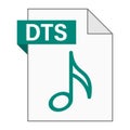 Modern flat design of DTS file icon for web Royalty Free Stock Photo