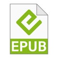 Modern flat design of EPUB file icon for web Royalty Free Stock Photo