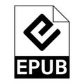 Modern flat design of EPUB file icon for web Royalty Free Stock Photo