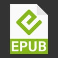 Modern flat design of EPUB file icon for web Royalty Free Stock Photo