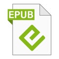 Modern flat design of EPUB file icon for web Royalty Free Stock Photo