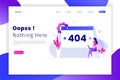 Modern flat design error 404 landing pages