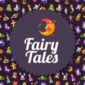 Modern flat design fairy tales and magic flyer Royalty Free Stock Photo