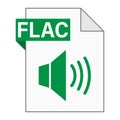 Modern flat design of FLAC file icon for web Royalty Free Stock Photo