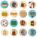 Modern Flat Design Germany Icons Set