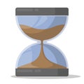 Modern Flat Design Hourglass Vector Icon: Symbolizing Passing Time, Countdown, Deadlines, and Efficiency in Business and Projects Royalty Free Stock Photo