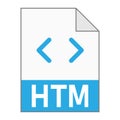 Modern flat design of HTM file icon for web Royalty Free Stock Photo
