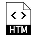Modern flat design of HTM file icon for web Royalty Free Stock Photo