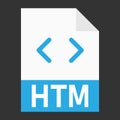 Modern flat design of HTM file icon for web Royalty Free Stock Photo
