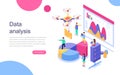 Modern flat design isometric concept of Auditing, Data Analysis for banner and website. Landing page template. Royalty Free Stock Photo