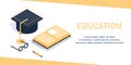 Modern flat design isometric concept of Education