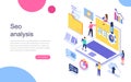 Modern flat design isometric concept of Seo Analysis for banner and website. Landing page template. Royalty Free Stock Photo