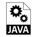 Modern flat design of JAVA file icon for web