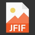 Modern flat design of JFIF file icon for web Royalty Free Stock Photo
