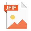 Modern flat design of JFIF file icon for web Royalty Free Stock Photo