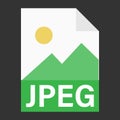 Modern flat design of JPEG file icon for web Royalty Free Stock Photo