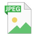 Modern flat design of JPEG file icon for web Royalty Free Stock Photo