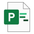 Modern flat design of logo MPP project document file icon