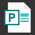 Modern Flat Design Of Logo PUB Publisher Document File Icon