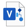 Modern flat design of logo VSD visio drawing file icon