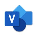 Modern flat design of logo VSD visio drawing file icon