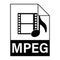 Modern flat design of MPEG illustration file icon for web
