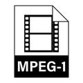 Modern flat design of MPEG-1 illustration file icon for web Royalty Free Stock Photo