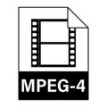 Modern flat design of MPEG-4 illustration file icon for web Royalty Free Stock Photo