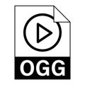 Modern flat design of OGG file icon for web Royalty Free Stock Photo