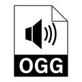 Modern flat design of OGG file icon for web Royalty Free Stock Photo
