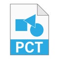 Modern flat design of PCT file icon for web Royalty Free Stock Photo