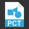 Modern flat design of PCT file icon for web Royalty Free Stock Photo