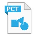 Modern flat design of PCT file icon for web Royalty Free Stock Photo